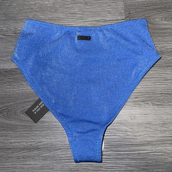 Blue sparkle swimsuit set with bag. - Picture 4 of 13